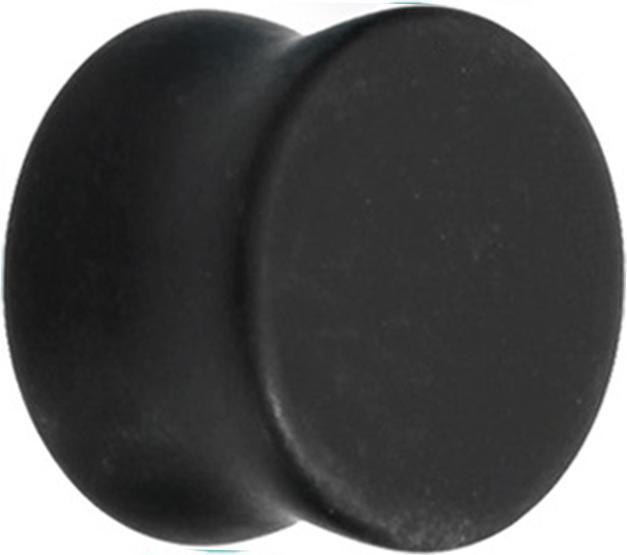 Star Piercing Flared Plug matt schwarz aus Glas (ohne Messing, Glas)