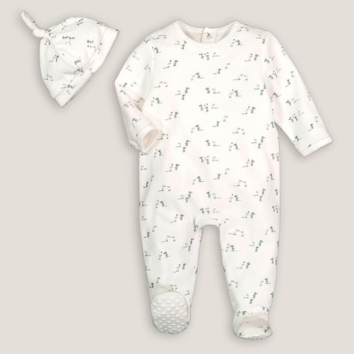 La Redoute Collections Set aus Strampler und Mütze
