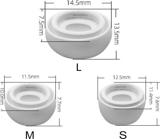 Produktbild Apfelkiste Airpods Pro Silikon Ohrpolster Rutschfeste Eartips Gr. S/M/L - Weiss (AirPods Pro)