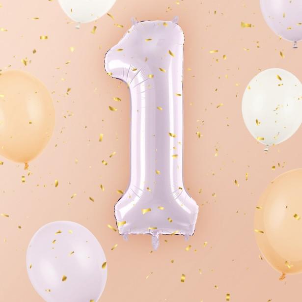 Immagine prodotto Partydeco Cifra in alluminio a palloncino "1" Pastello viola