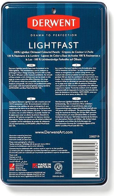 Produktbild Derwent Lightfast Buntstifte (Mehrfarbig, 12 x)