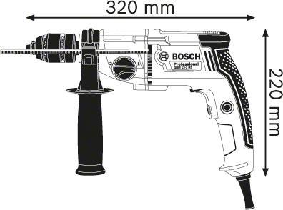 Image du produit Bosch Professional Perceuse GBM 13-2 RE, avec mandrin à couronne dentée 1,5 - 13 mm (Fonctionnement sur secteur)
