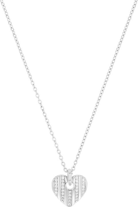 Produktbild S.Oliver Halsschmuck für Damen, 925 Sterling Silber, Zirkonia synth. | Herz (Silber 925)