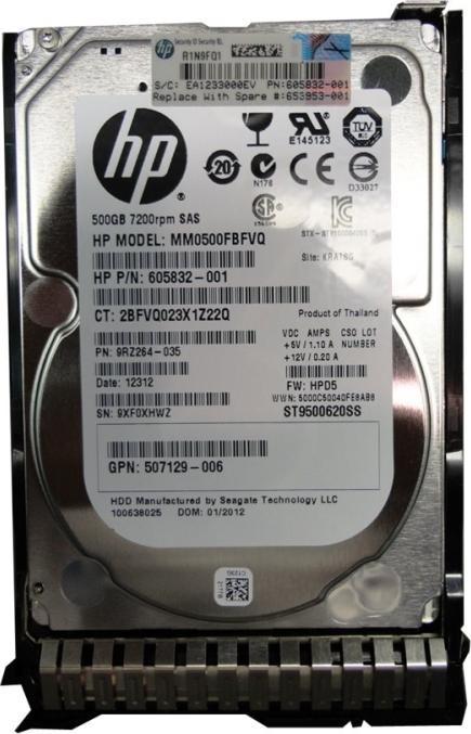 Produktbild HPE HDD 500Gb Dual SAS 7.200Rpm (0.50 TB, 2.5")