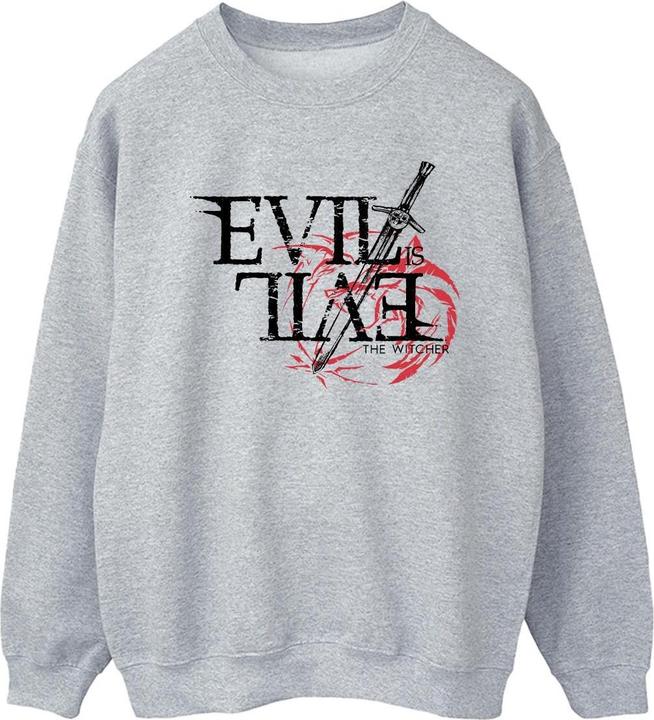 Netflix The Witcher Evil Is Evil Sweatshirt (L)