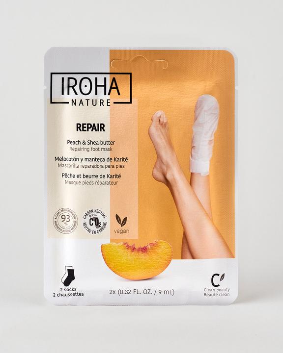 Immagine prodotto Iroha Nature Natura - Maschera per piedi Calzini Riparazione Pesca (Maschera del piede, 9 ml)
