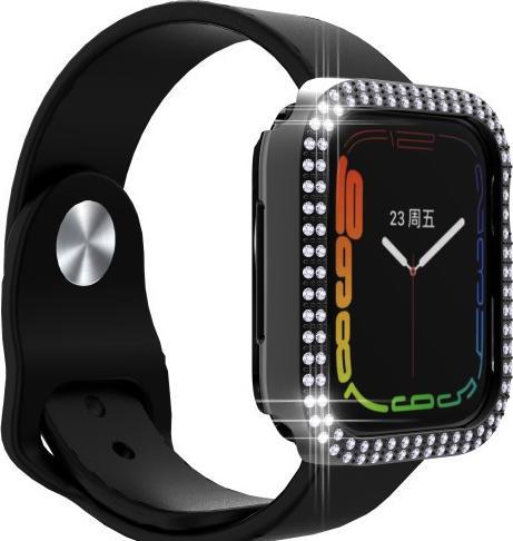 Image du produit Cover-Discount Apple Watch 45mm - Etui de protection en strass brillant noir