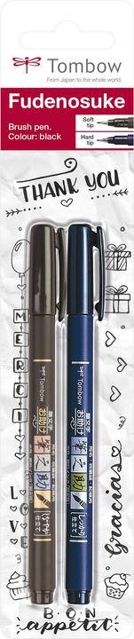 Tombow Kalligraphie-Stift WS-BH / BS (Schwarz, 2 x)
