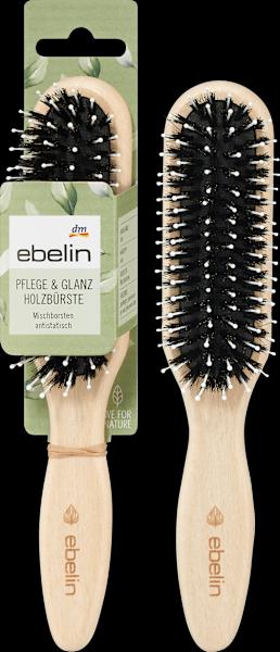 dm ebelin nature care & shine wood brush narrow