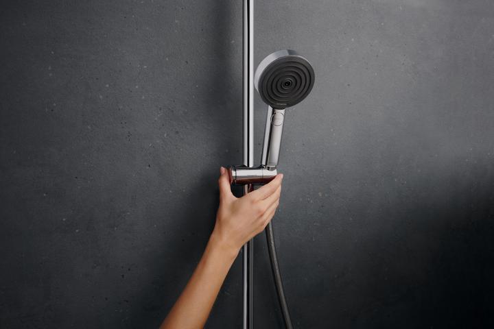 Actual product image hansgrohe Pulsify S Puro shower system 260, 1jet, Ecostat Fine, hand shower 3jet, EcoSmart