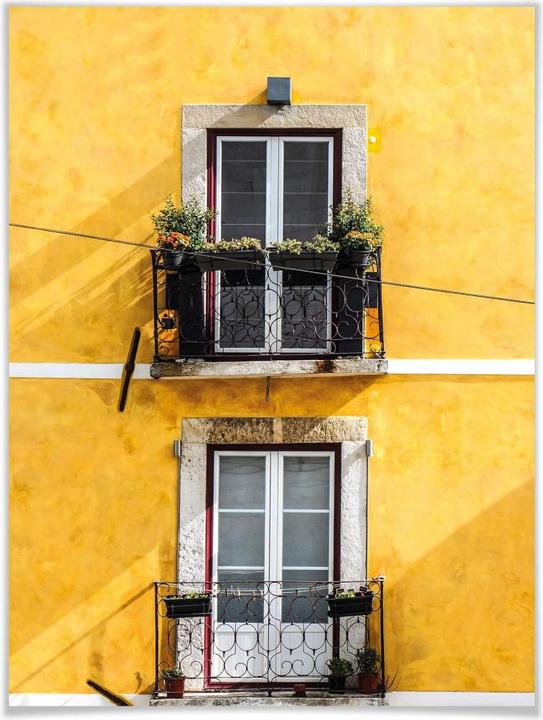 Actual product image Trenddeko The yellow house facade (50 x 60 cm)