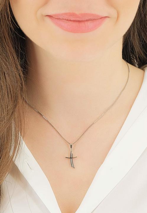 Produktbild Muau Kreuz (Weissgold)