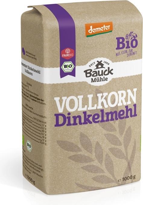 Actual product image Bauckhof V! Wholemeal spelt flour DEMETER (1000 g)