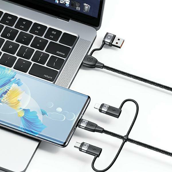 Image du produit Usams US-SJ645 U85 PD100W A+C to C+L+M 6in1 Fast Charging Cable 1.2m (1.20 m, USB 3.0)
