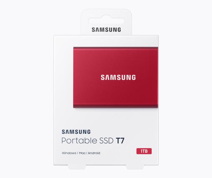 Actual product image Samsung Portable T7 Red (1000 GB)