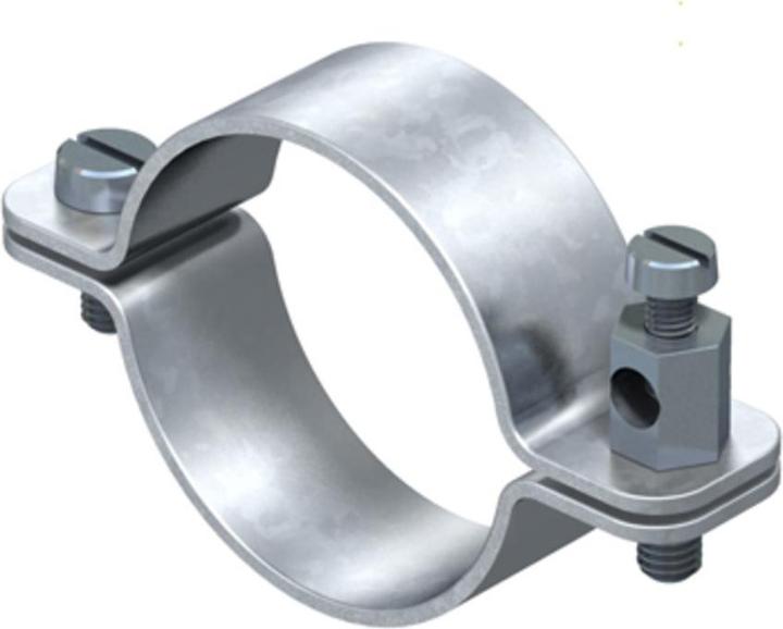 Actual product image OBO Bettermann Earthing clamp, type 942/22, clamping range 19 - 22 mm, for pipe-Ã˜ inch 1/2 ".