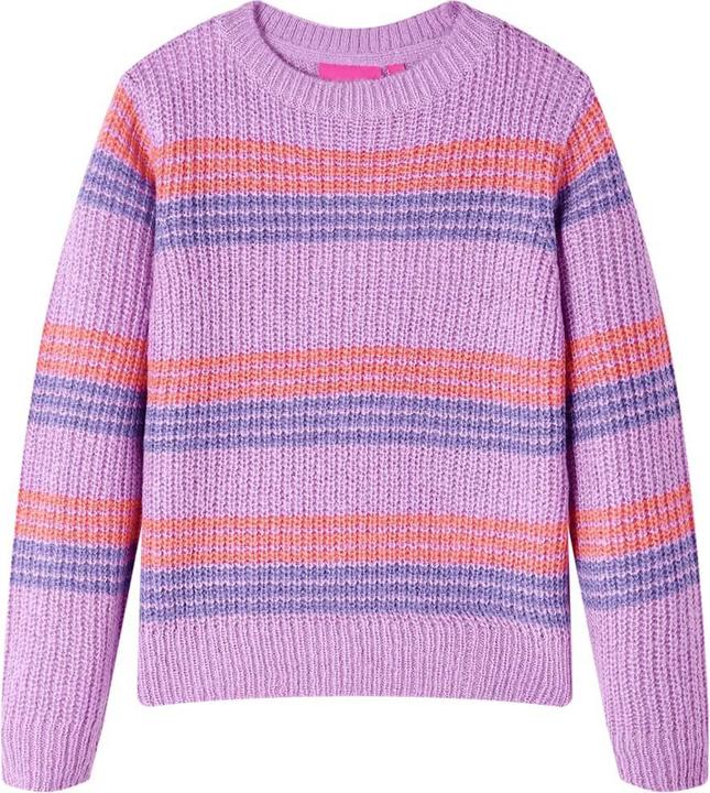 VidaXL Kinderpullover mit Streifen Gestrickt Lila und Rosa