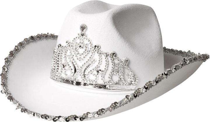 Actual product image Boland Cowgirl hat with rhinestone tiara