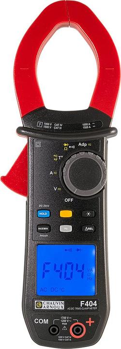 Produktbild Chauvin Arnoux F404 Stromzange digital Spritzwassergeschützt (IP54) CAT III 1500 V, CAT IV 1000V An (CAT IV 1000V, CAT III)