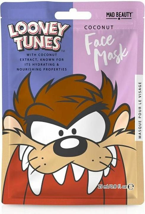 Immagine prodotto Mad Beauty Disney Looney Tunes Diavolo della Tasmania Taz - Maschera idratante e rilassante per Nourishe (25 ml)