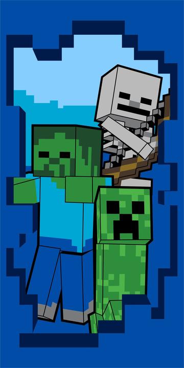 Image du produit Jerry Minecraft Zombie Creeper Serviette de plage Serviette de bain 70x140cm (70 x 140 cm)