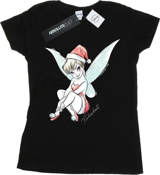 Actual product image Disney Womens/Ladies Tinkerbell Christmas Fairy Cotton T-Shirt (XL)