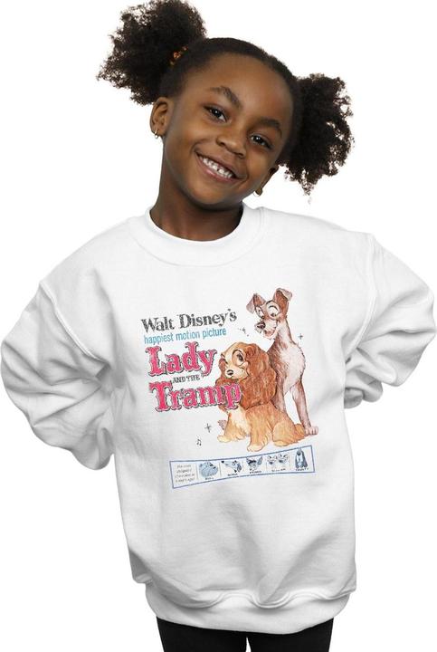 Actual product image Disney Girls Lady And The Tramp Distressed Classic Poster Sweatshirt (104)