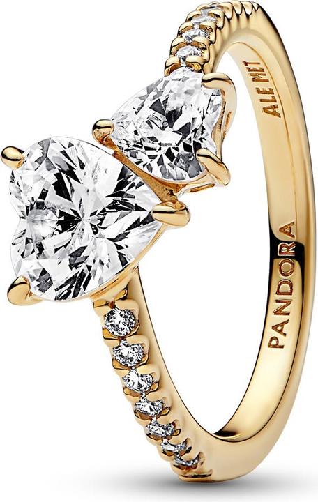Pandora Doppel Herz Funkelnder Ring