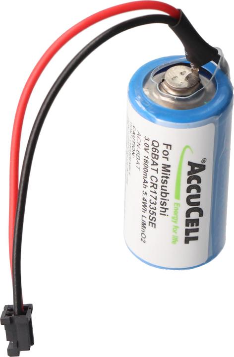 Produktbild AccuCell Batterie passend für Mitsubishi Q6BAT CR17335SE, Q02CPU (1 Stk., Gerätespezifisch, 1800 mAh)