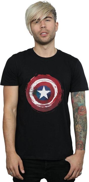 Image du produit - T-shirt CAPTAIN AMERICA SPLATTER SHIELD - Homme (4XL)
