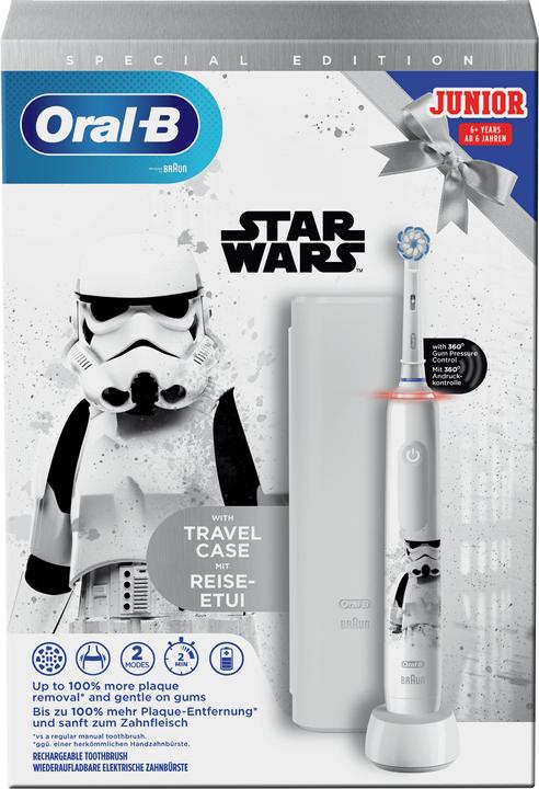 Image du produit Oral-B Brosse à dents électrique Junior Star Wars + étui de voyage (Brosse à dents oscillo-rotative)