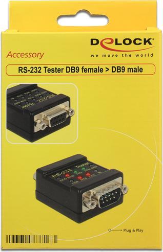 Produktbild Delock RS-232 Tester DB9 Buchse (0.05 m)