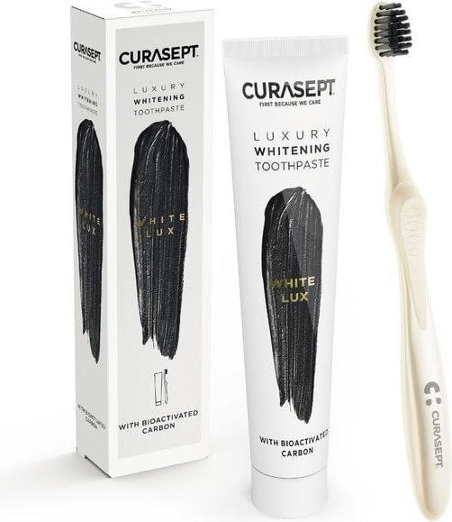 Actual product image Curasept White Luxury Whitening Toothpaste 75ml+Toothbrush (75 ml)