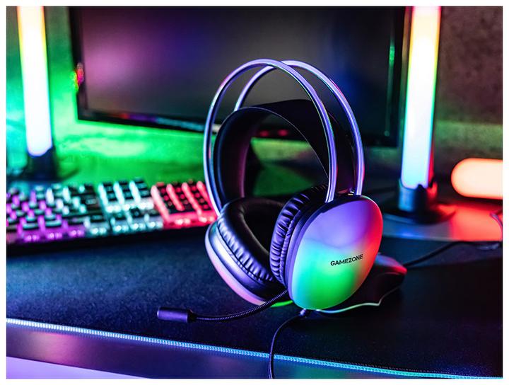 Actual product image Tracer Gaming Ακουστικά GZ X2 με RGB LED φωτισμό και στην στεφάνη,Εύκαμπτο μικρόφωνο,USB,Ρυθμιστή έν