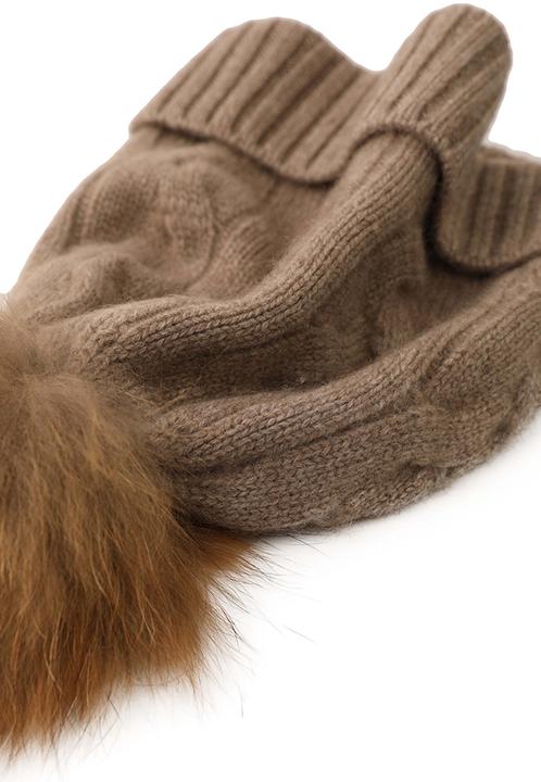 Actual product image Bellemere Beanie Soft Cable Knit Cashmere