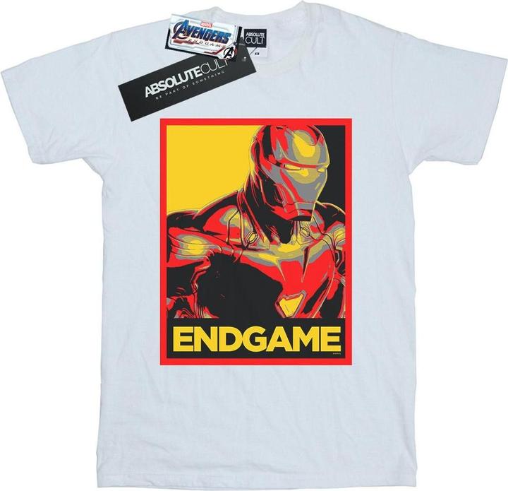 Actual product image Boys Avengers Endgame Iron Man Poster T-Shirt (152, 158)
