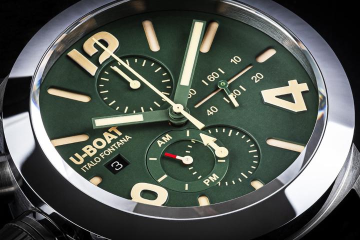 Actual product image U-Boat 9581 Classico 45 mm Tungsteno CAS Green men's watch 10ATM (Chronograph, 45 mm)