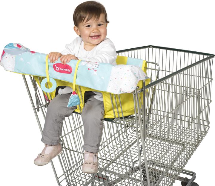 Image du produit Badabulle Housse de siège pour chariot de supermarché - Animaux de montagne (Siège de table)