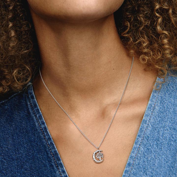 Produktbild Pandora Mond & drehender Lebensbaum Halskette (Silber 925, 50 cm)