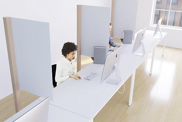 Immagine prodotto Paperflow Parete divisoria di protezione con basamento, alt. x largh. 1760 x 980 mm