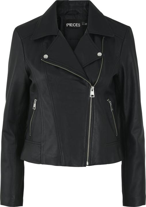 Pieces Leder Bikerjacke
