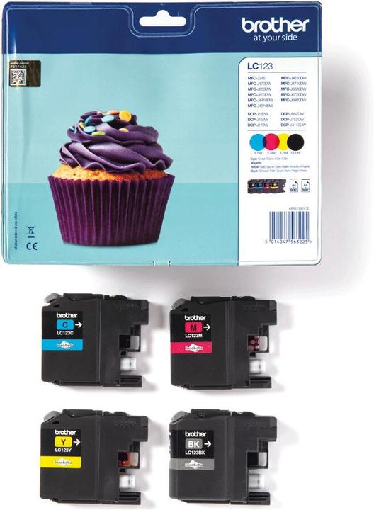 Actual product image Brother LC-123VALBP Value Pack (M, FC, Y, C)