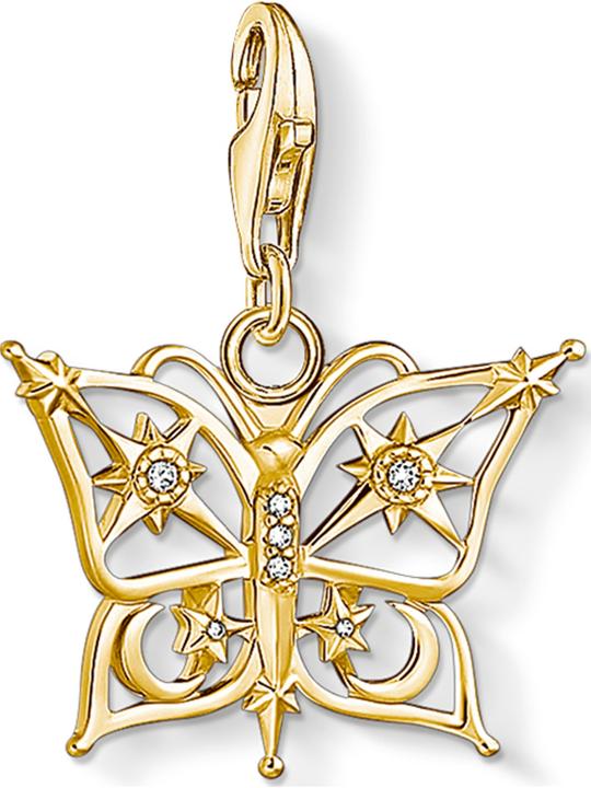 Produktbild Thomas Sabo Charm-Anhänger Schmetterling Stern & Mond Gold (925er Silber)