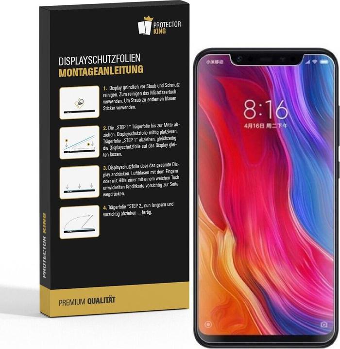 Actual product image Protectorking 4x Premium screen protector 3D CLEAR (4 Piece, Mi 8 SE)