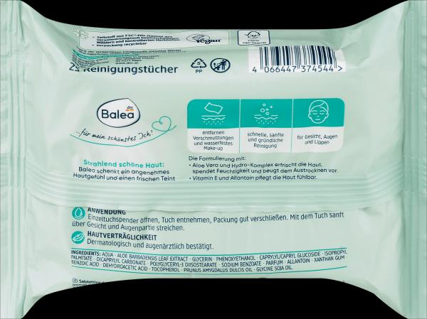 Produktbild dm Balea Erfrischend 3in1 (Reinigungstücher)