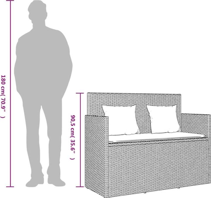 Actual product image VidaXL 10-piece garden lounge set with cushions