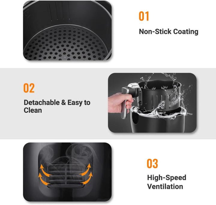 Actual product image Vpcok Direct Airfryer Hot Air Fryer