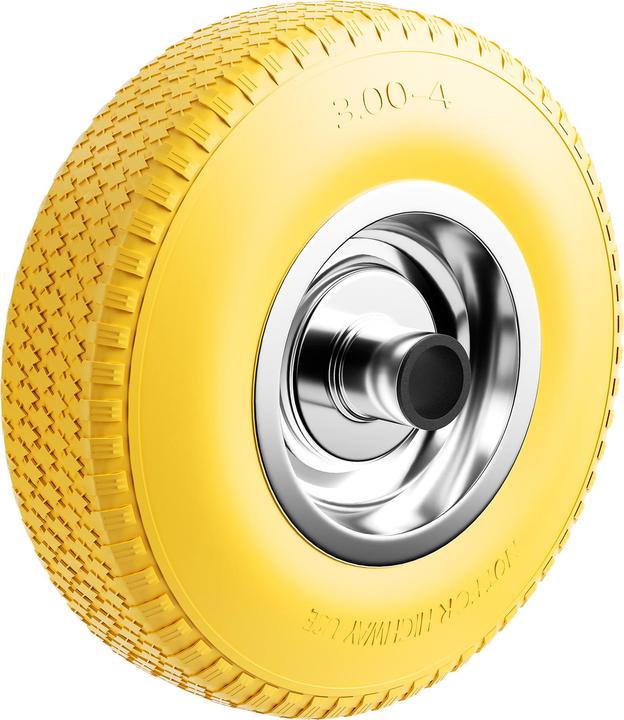 Immagine prodotto Wiltec Roue PU 3.00-4 260mm in caoutchouc plein increvable avec jante en métal pour le montage des aides au