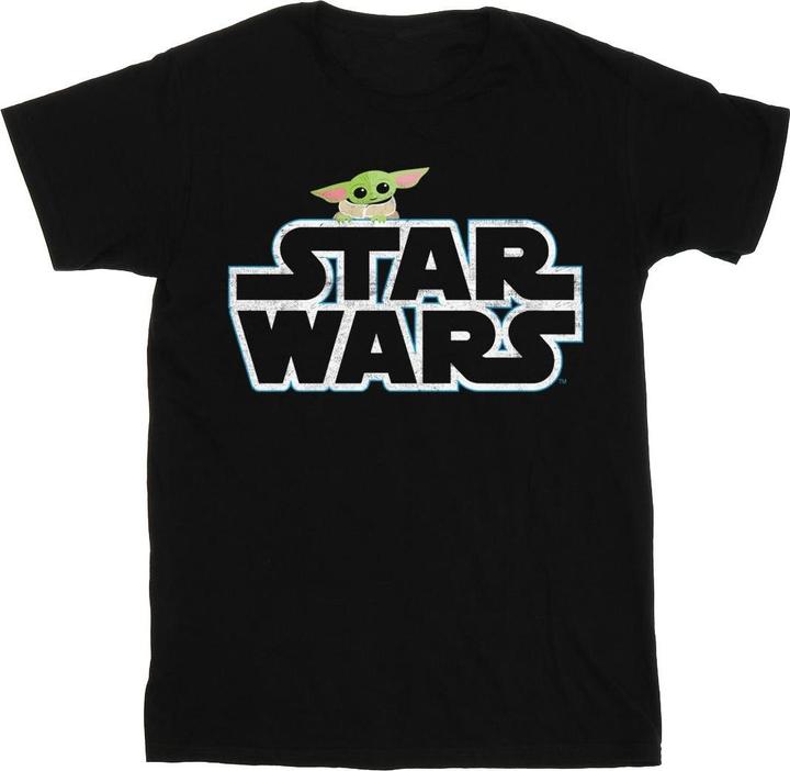 Actual product image Star Wars Mens The Mandalorian The Child Logo T-Shirt (4XL)