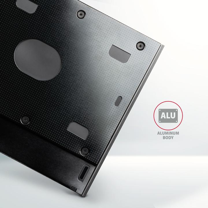 Produktbild Axagon RSS-CD09 2.5 Zoll SSD/HDD Adapter für optisches Laufwerk, 9,5 mm, LED